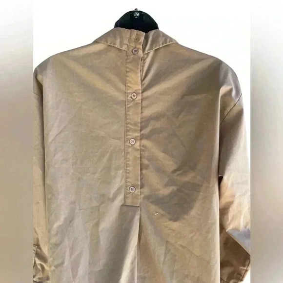 Fashon Nova women’s tunic camisole high low button down pocket tan Khaki beige - Picture 7 of 8